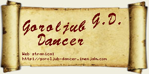 Goroljub Dancer vizit kartica